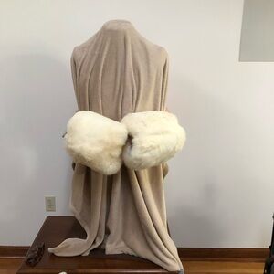 Vintage rabbit fur Muffs Handwarmers